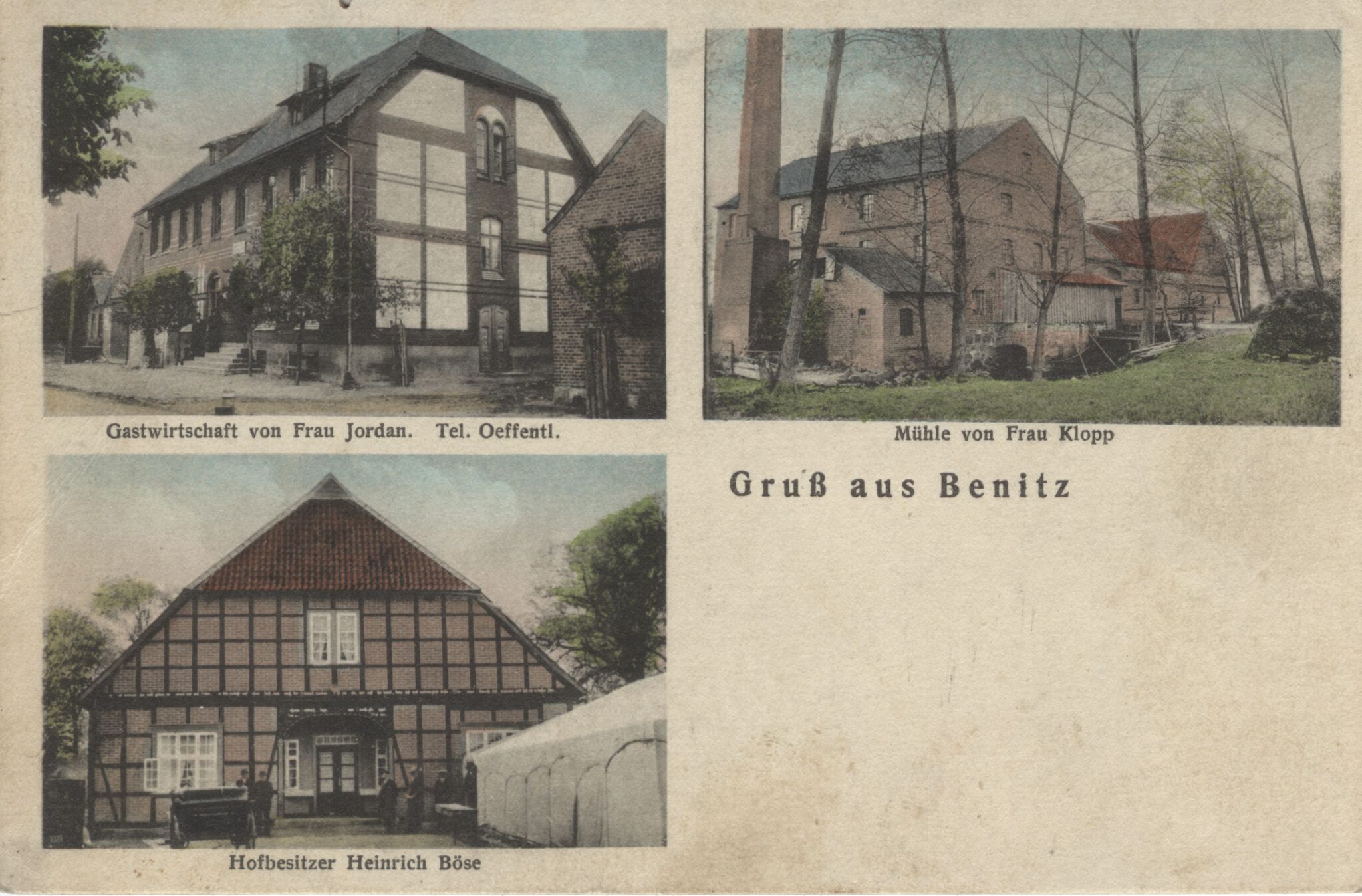 Benitz Hochzeitskarte von Selma Jordan und Willy Pohlmann aus Benitz – Bromer ...
